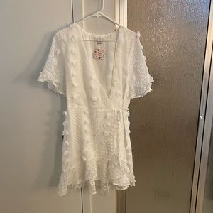 Copper Closet White Wrap dress